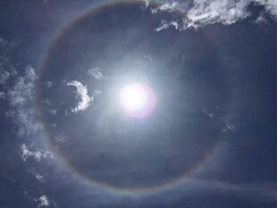 天空中美丽的日晕景观