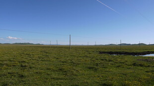 广袤草原蓝天风景