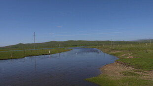 草原上的宁静水域