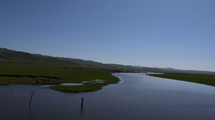 草原上的宁静河流