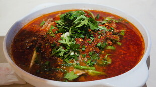 香辣诱人的美味红油汤面