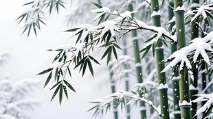 竹林雪韵