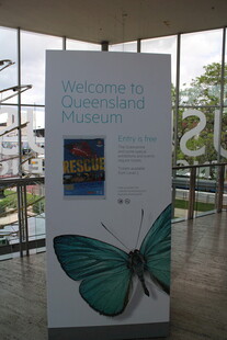 绿色蝴蝶艺术展示牌