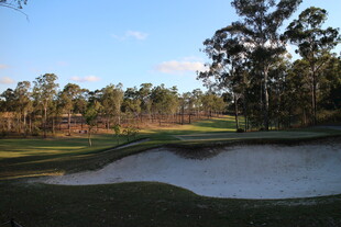 美丽高尔夫球场沙坑景观