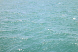 碧波荡漾的清澈海面