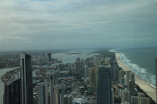 俯瞰黄金海岸城市景观