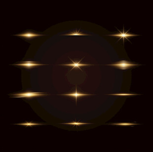 金色光芒闪耀特效背景