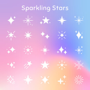 梦幻闪烁星星图案集合