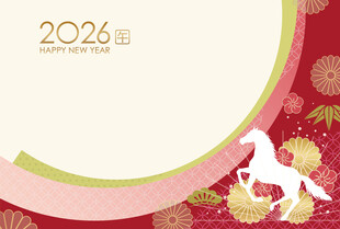 2026年生肖马主题背景图
