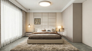 现代简约风温馨卧室空间