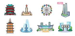 江西南昌城市地标建筑集合