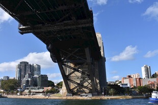 悉尼海港大桥下的城市景观