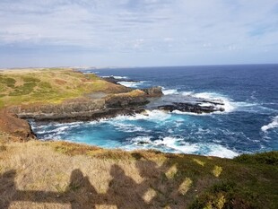 海岸风光 海浪拍击岩石