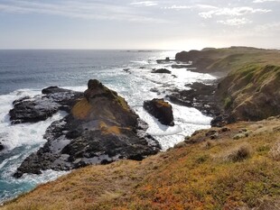 海岸壮丽风光 礁石与海浪