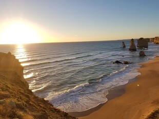 海边日落美景 壮阔海岸线