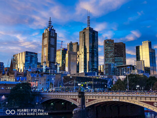墨尔本城市天际线夜景