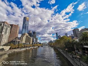 墨尔本城市河畔风光