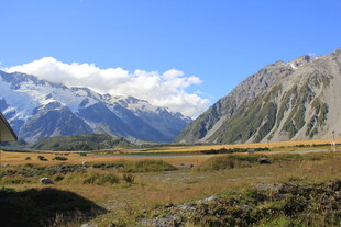 新西兰壮美山脉草原风光