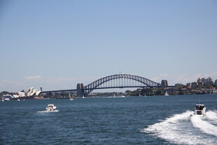 悉尼海港大桥下的水上风光