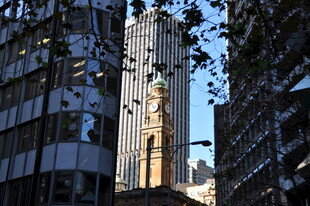 城市中高耸的建筑与教堂