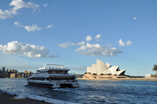 悉尼歌剧院旁的海上游艇