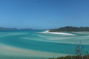 绝美海滩蓝绿水景风光