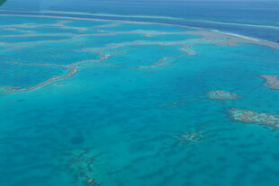 美丽清澈的蓝色海洋景观