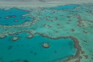美丽的海岛珊瑚礁景观