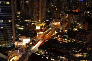 城市璀璨夜景 车水马龙