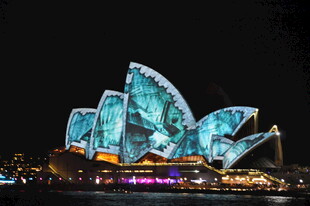 悉尼歌剧院夜景灯光秀