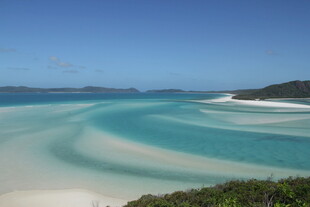 绝美海滩蓝绿水景风光