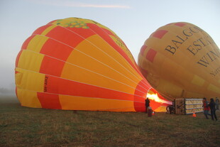 田野上的多彩热气球