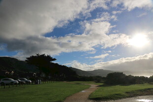 阳光照耀下的户外风景