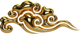 金色云纹图案