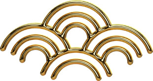 金色云纹金属饰品