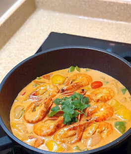 鲜虾咖喱锅
