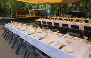 户外精致长桌宴会布置