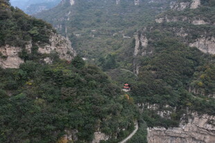 山间蜿蜒公路 绿意盎然