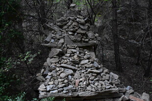 森林中的石堆景观