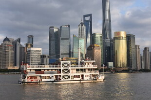 上海外滩江景游船风光