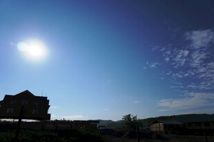 夕阳下的乡村景致