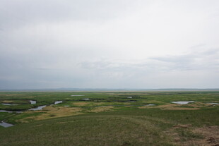 广袤草原湿地景观