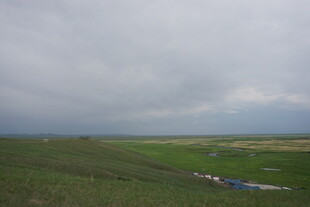 草原上的露营场景