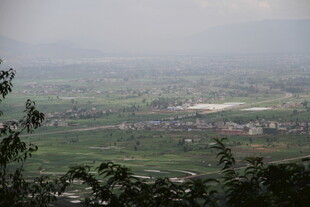 俯瞰乡村田野景观