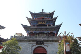 中式古塔建筑景观