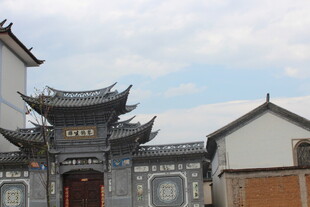 中式传统门楼建筑景观