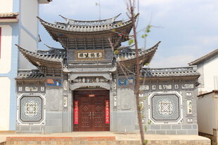 中式传统古建筑大门