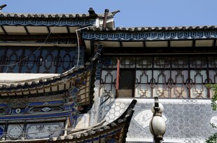 中式古建筑屋檐特写