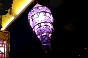 紫色梦幻风户外装饰灯