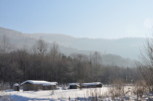 冬日山村雪景风光
